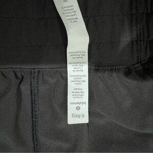 Black lululemon athletic shorts.